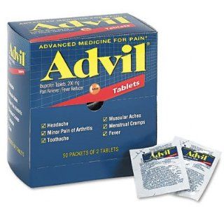 Advil Tablets Pain Reliever Refill,200 mg, 50 Two Packs per Box Health & Personal Care