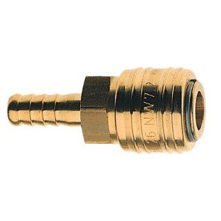 FLUX 959 13 066 Hose Coupling, Brass, Spring Actuated, with .39" (DN 10) for Compressed Air Hose: Industrial Hose Fittings: Industrial & Scientific