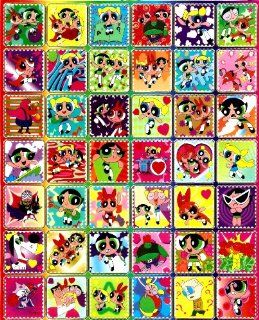 Powerpuff Girls Sticker Sheet C003 ~ Bubbles Blossom Buttercup superhero: Everything Else
