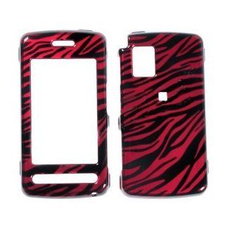 Samsung T959V/ Galaxy S  Transparent Black & Red Zebra Skin Hard Case, Cover, Snap On, Faceplate: Cell Phones & Accessories