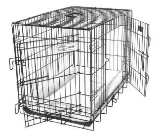 GoGo Pet Products Double Door Black Epoxy Folding Wire Crate, 48 Inch : Go Go Crate : Pet Supplies