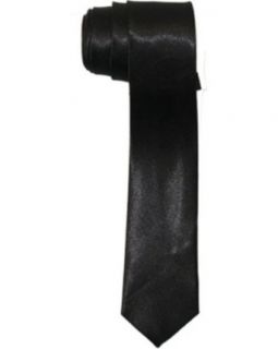 Black Mens Solid Color Skinny Tie at  Mens Clothing store