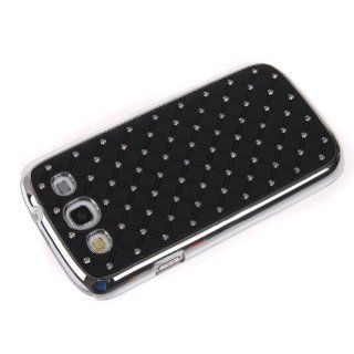 Eforstore Elegant Rhinestone Bling Hard Skin Back Case Cover for Samsung Galaxy S3 i9300   Chrome Plated Lattice (Black): Cell Phones & Accessories