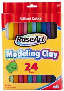 RoseArt Modeling Clay, 24 Pieces, Assorted Colors, Packaging May Vary (945VA 18) : Modeling Compounds : Office Products