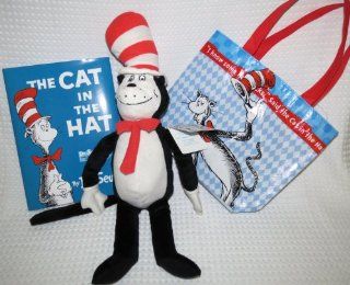 Dr. Seuss Cat in the Hat Gift Set  Plush Cat in the Hat, The Cat in the Hat hardback book, and a Cat in the Hat tote/gift bag: Toys & Games
