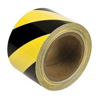 Striped Aisle Marking Tape (B 950; Black and Yellow; (black & yellow diagonal stripes)) [PRICE is per ROLL]: Adhesive Tapes: Industrial & Scientific