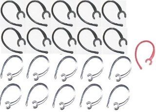 21 Piece Earhook Set From Gadgetbrat (10 clear/10 black & 1 Raspberry) Ear Hook Clip Loop Replacement Compatible with Following Bluetooth Headsets :Plantronics M155, M25, M1100, M100, 975, 925 Marquis 2: Cell Phones & Accessories