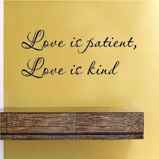 Love is patient Love is kind Vinyl Wall Decals Quotes Sayings Words Art Decor Lettering Vinyl Wall Art Inspirational Uplifting : Nursery Wall Decor : Baby