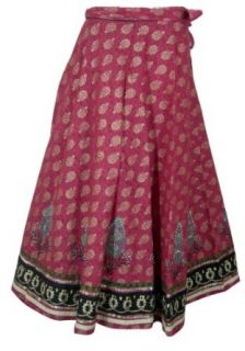 ClothesCraft Designer Wrap Around Long Skirt Indian Cotton Dresses for Girls  Length 39 inches, Waist Free Size Wrap on ( Max 39 inches ) at  Womens Clothing store: