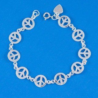 Peace Sign Bracelet  7": Jewelry