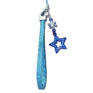 Universal Blue Star Shaped Diamond Cell Phone (car) charm Strap: Cell Phones & Accessories