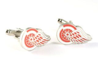 Vintage Original Six Detroit Red Wings 1932 Logo NHL Ice Hockey Cufflinks Cuff Links Jewelry
