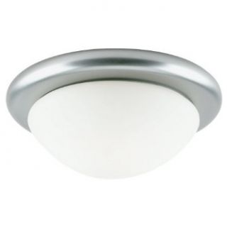 Sea Gull Lighting 53069 962 Single Light Ceiling Fixture, Satin White Glass and Brushed Nickel   Close To Ceiling Light Fixtures  