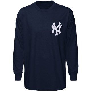 MLB Majestic New York Yankees Navy Blue Wordmark Long Sleeve T shirt (XX Large) : Sports & Outdoors