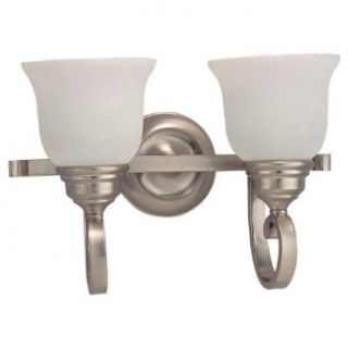 Sea Gull Lighting 49059BLE 962 Two Light Energy Star Compliant Wall/Bath Fixture, Brushed Nickel Finish   Wall Porch Lights  