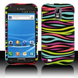 Rainbow Zebra Stripe Hard Cover Case for Samsung Galaxy S2 S II T Mobile T989 SGH T989 Hercules: Cell Phones & Accessories