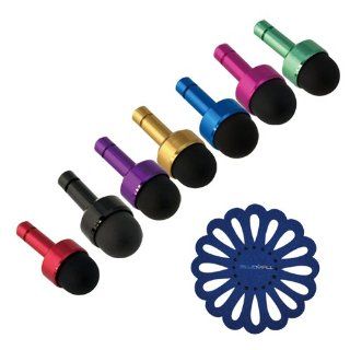 GTMax Universal Mini Dust Cap Stylus and Cup Pad for Samsung Galaxy S3/Galaxy S2 I9100,Epic 4G,Galaxy S 4G /Vibrant Plus 4G,Hercules SGH T989,Fascinate SCH i500   8 Piece   Black/Blue/Hot Pink/Purple/Red/Orange/Green/Yellow: Kindle Store