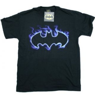 Batman Flame Logo Mens Tee: Novelty T Shirts: Clothing