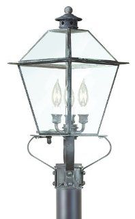 Troy Lighting 3 Light Montgomery Large Post Mount Light   Close To Ceiling Light Fixtures