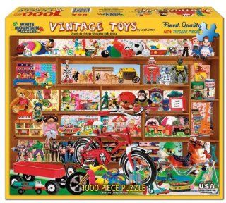 White Mountain Puzzles Vintage Toys   1000 Piece Jigsaw Puzzle: Toys & Games