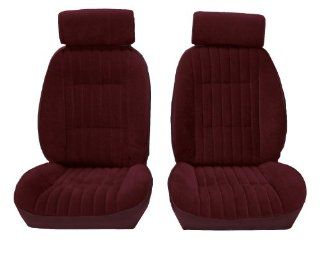 Acme U2006 N997 Front Burgundy Velour with Maroon Vinyl Bucket Seat Upholstery: Automotive
