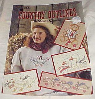 Leisure Arts Country Outlines In Waste Canvas Cross Stitch Leaflet 974 Craft Magazine 1990 Susan Winget Books