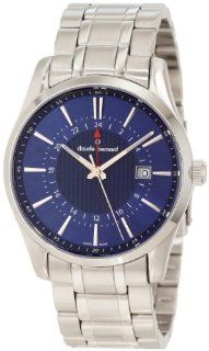 Claude Bernard Men's 52004 3 BUIN Classic Gents Blue Dial Dual Time Stainless Steel Watch: Watches