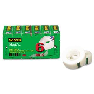 Scotch Magic Tape, 3/4 x 1000 Inches, 6 Count Package (810K6) : Clear Tapes : Office Products