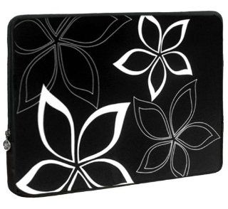 13 inch Black and White Abstract Floral Laptop Sleeve Computer Notebook Carrying Case for Apple MacBook Air 13, Dell, Acer, Samsung: Computers & Accessories