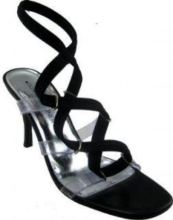Donald J Pliner Norla Women's Dress Medium Heel Sandals Mushroom Crepe Black Crepe (8, Black Crepe): Shoes