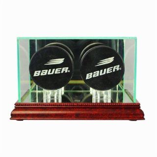 Engraved Double Hockey Puck Display Case : Sports Related Display Cases : Sports & Outdoors