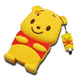 I Need Cartoon 3D Winnie The Pooh Soft Silicone Cover Case for iPhone 3G 3GS: Cell Phones & Accessories