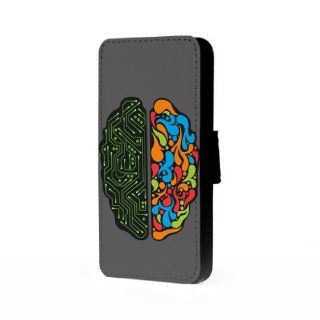 Classic Mind Modern Brains   iPhone 5/5s Trifold Wallet Case: Cell Phones & Accessories
