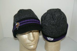NFL Reebok Minnesota Vikings Second Season Knit Visor Beanie Hat Cap Lid YOUTH SIZE : Sports Fan Beanies : Sports & Outdoors