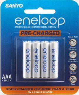 Sanyo Eneloop AAA NiMH Pre Charged Rechargeable Batteries 4 Pack (Discontinued by Manufacturer) Electronics