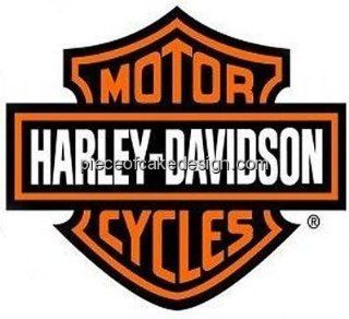 8" Round ~ Harley Davidson Large Logo Birthday Image ~ Edible Image Cake/Cupcake Topper!!!: Grocery & Gourmet Food