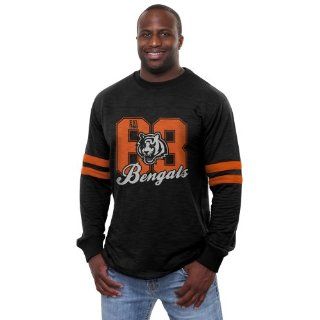 Pro Line Cincinnati Bengals Heritage Football Jersey Long Sleeve T Shirt   Black : Sports Fan Apparel : Sports & Outdoors