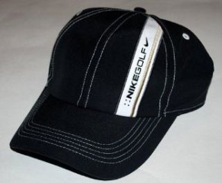 Nike Golf Mens Hat Cap Black White Dri Fit Adjustable One Size : Baseball Caps : Clothing