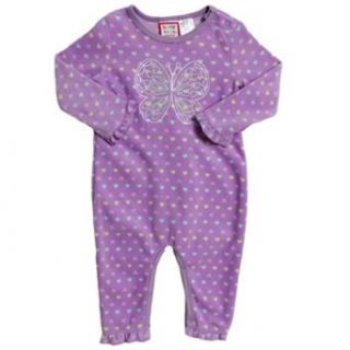 Baby Togs Newborn Baby Girls 1 Piece Purple Butterfly Polar Fleece Sleeper: Clothing