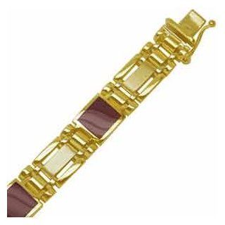 14K Two Tone Gold, Fancy Onyx. Men's Bracelet: Jewelry Days: Jewelry