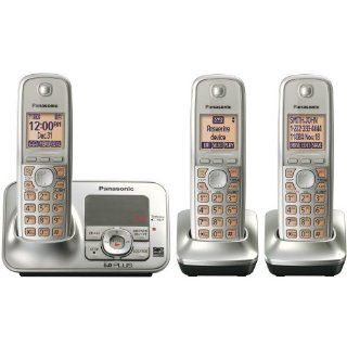 Panasonic KX TG4133N DECT 6.0 Cordless Phone with Answering System, Champagne Gold, 3 Handsets : Cordless Telephones : Electronics