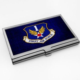 Business Card Holder with U.S. 1st Air Force emblem : Office Products