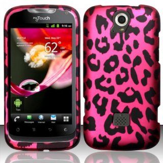 HOT PINK LEOPARD Hard Plastic Matte Design Case for Huawei myTouch Q U8730 (Slider Version) + Car Charger In Twisted Tech Packaging Everything Else