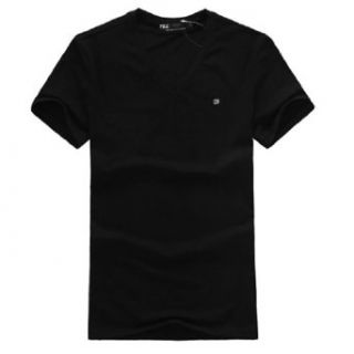 Man V Neck Short Sleeve Solid Color Fashion Shirt at  Mens Clothing store Button Down Shirts