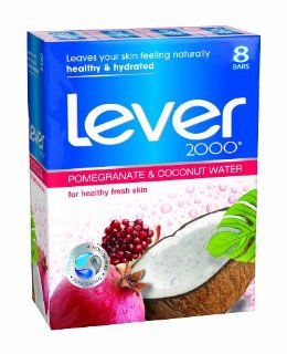 Lever 2000 Bar Soap, Pomegranate and Coconut Water Bar, 8 Count : Bath Soaps : Beauty