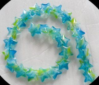 14mm Blue Star Millefiori Lampwork Glass Beads 11" : Other Products : Everything Else