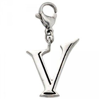 Letter pendant * V * stainless steel: Jewelry