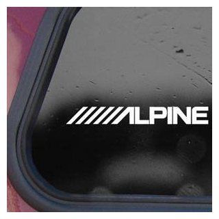 Alpinestars White Sticker Decal Alpine Amp Laptop Die cut White Sticker Decal: Automotive