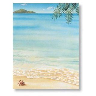 200 Tropical Beach Letterhead Sheets: Everything Else