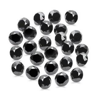  0.40 0.43 Cts of 1.50 mm AAA Round Matching ( 25 pcs ) Loose Black Diamond: Jewelry